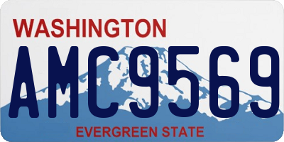 WA license plate AMC9569
