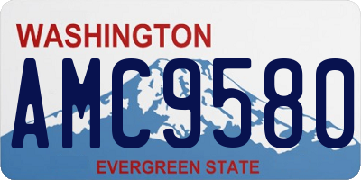 WA license plate AMC9580