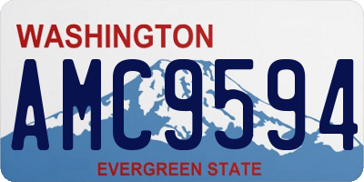WA license plate AMC9594
