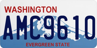 WA license plate AMC9610