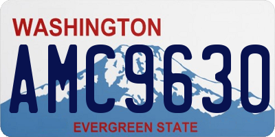 WA license plate AMC9630