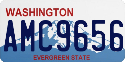 WA license plate AMC9656