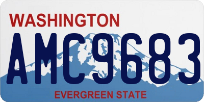 WA license plate AMC9683