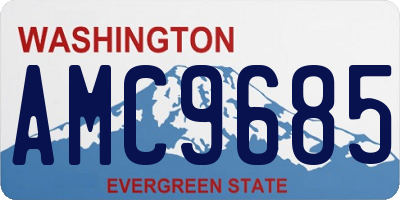 WA license plate AMC9685