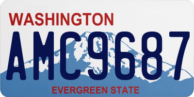 WA license plate AMC9687