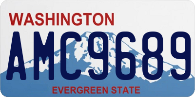 WA license plate AMC9689