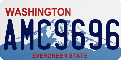 WA license plate AMC9696