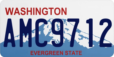 WA license plate AMC9712