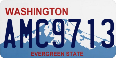 WA license plate AMC9713