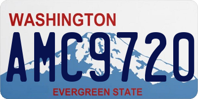 WA license plate AMC9720