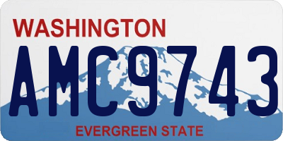 WA license plate AMC9743