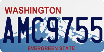 WA license plate AMC9755