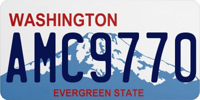 WA license plate AMC9770