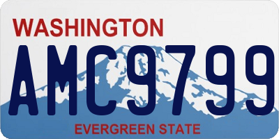 WA license plate AMC9799
