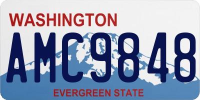 WA license plate AMC9848