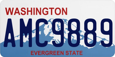 WA license plate AMC9889