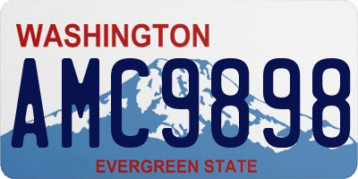 WA license plate AMC9898