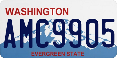 WA license plate AMC9905