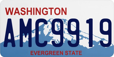 WA license plate AMC9919