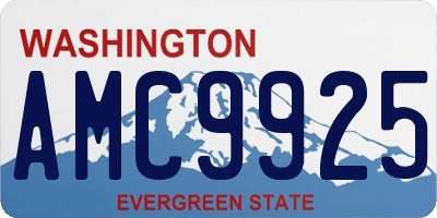 WA license plate AMC9925