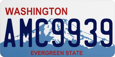 WA license plate AMC9939