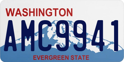 WA license plate AMC9941