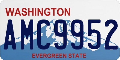 WA license plate AMC9952