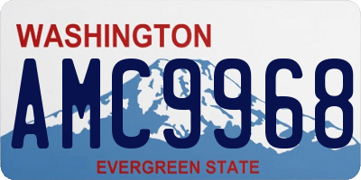 WA license plate AMC9968