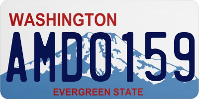 WA license plate AMD0159