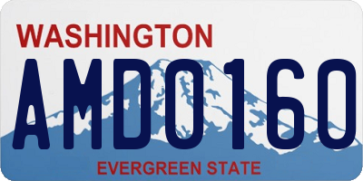 WA license plate AMD0160