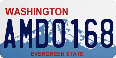 WA license plate AMD0168