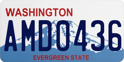 WA license plate AMD0436
