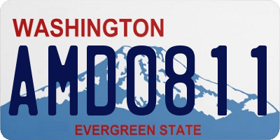 WA license plate AMD0811