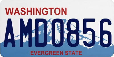 WA license plate AMD0856