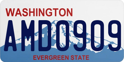 WA license plate AMD0909