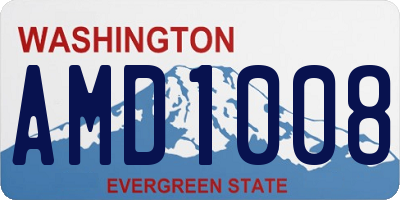 WA license plate AMD1008