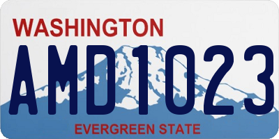 WA license plate AMD1023
