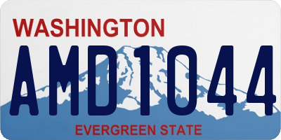 WA license plate AMD1044