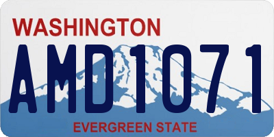 WA license plate AMD1071