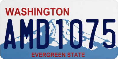 WA license plate AMD1075