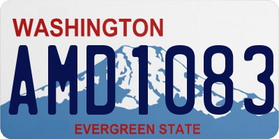 WA license plate AMD1083