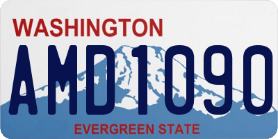 WA license plate AMD1090