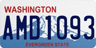 WA license plate AMD1093