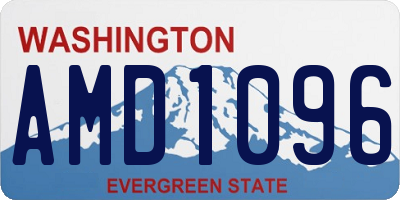 WA license plate AMD1096