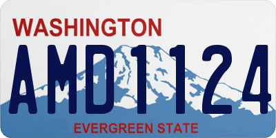 WA license plate AMD1124