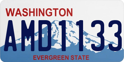 WA license plate AMD1133