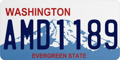 WA license plate AMD1189