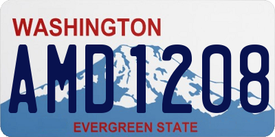 WA license plate AMD1208