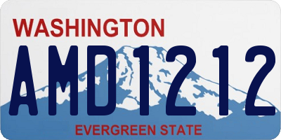 WA license plate AMD1212