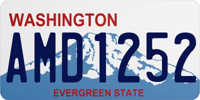 WA license plate AMD1252